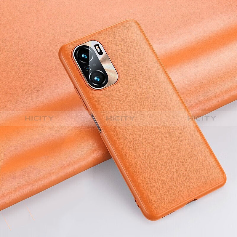 Custodia Lusso Pelle Cover QK3 per Xiaomi Poco F3 5G Arancione