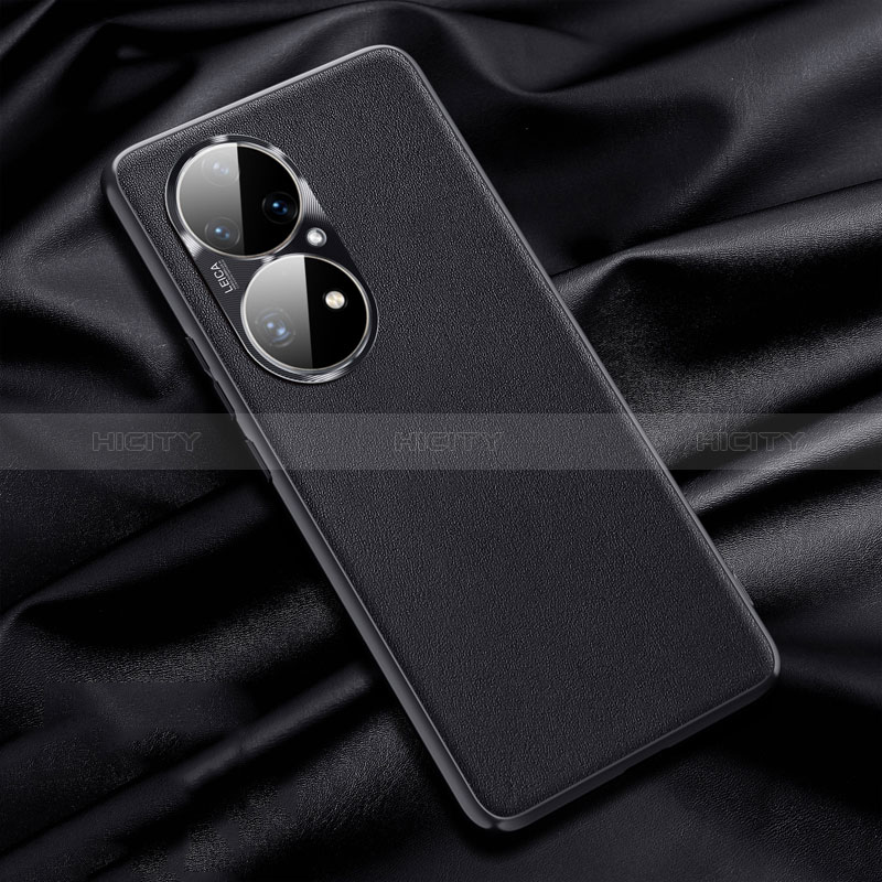 Custodia Lusso Pelle Cover QK4 per Huawei P50e Nero