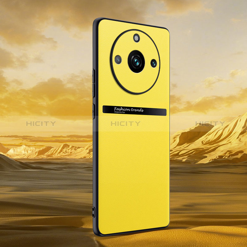 Custodia Lusso Pelle Cover QK4 per Realme 11 Pro 5G Giallo