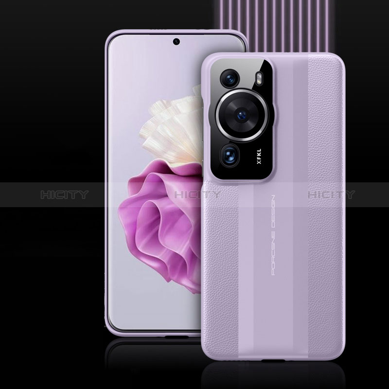 Custodia Lusso Pelle Cover QK5 per Huawei P60 Pro Viola