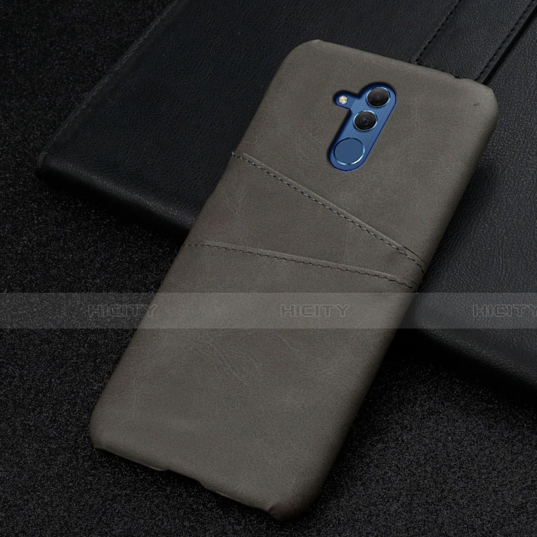 Custodia Lusso Pelle Cover R01 per Huawei Mate 20 Lite Grigio