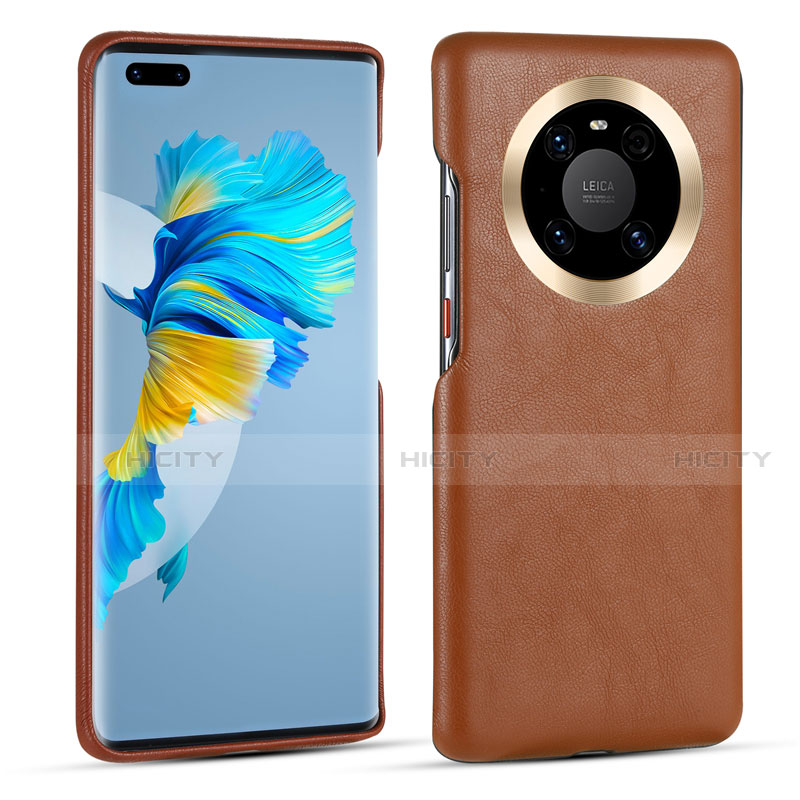 Custodia Lusso Pelle Cover R01 per Huawei Mate 40E Pro 4G Marrone