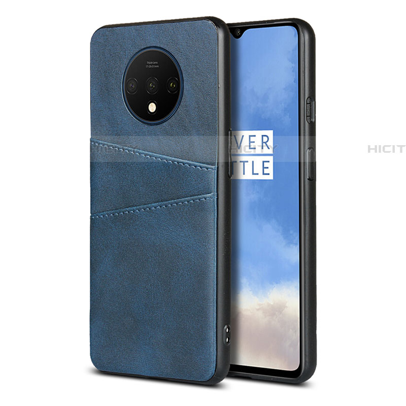 Custodia Lusso Pelle Cover R01 per OnePlus 7T Blu