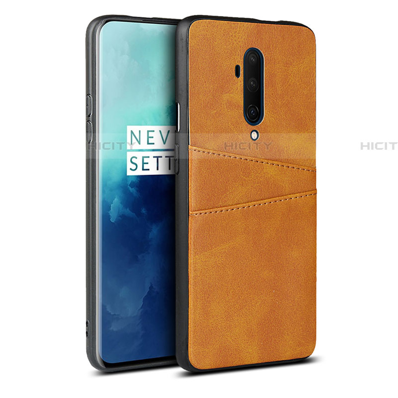 Custodia Lusso Pelle Cover R01 per OnePlus 7T Pro Arancione