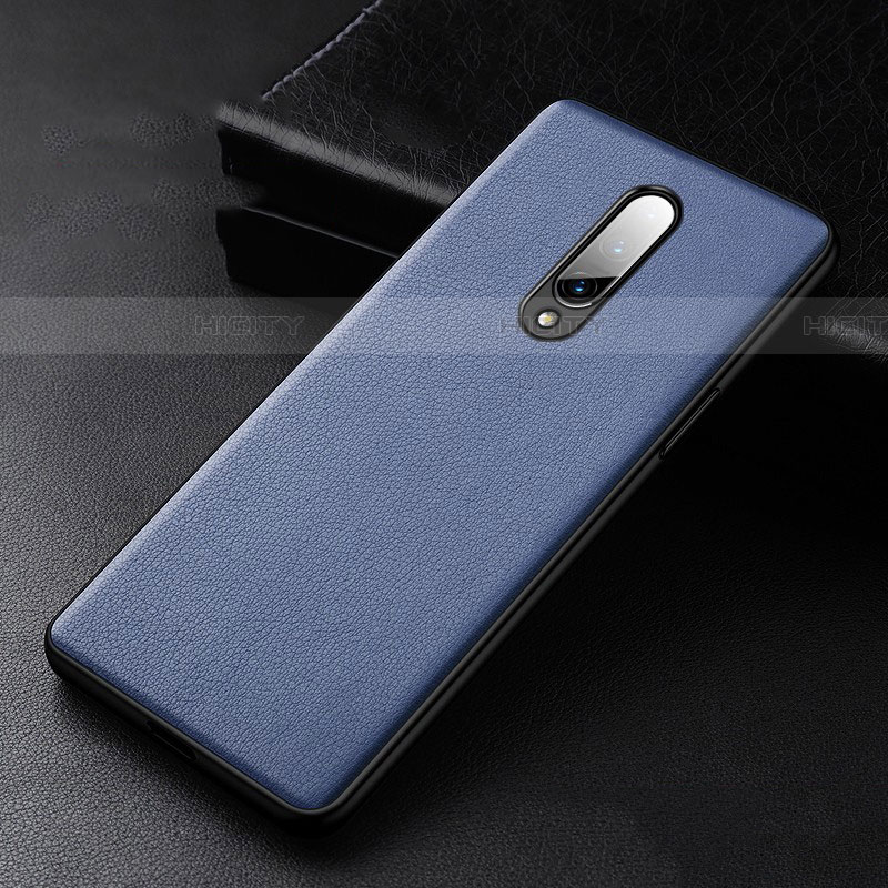 Custodia Lusso Pelle Cover R01 per OnePlus 8 Blu