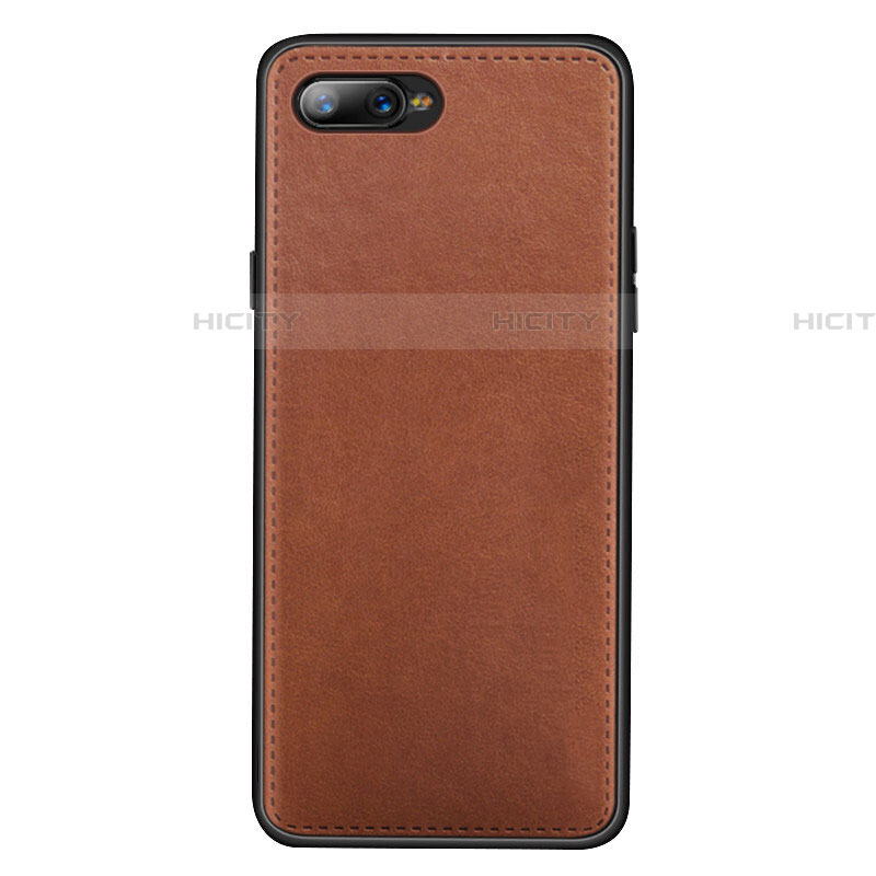 Custodia Lusso Pelle Cover R01 per Oppo R17 Neo Arancione