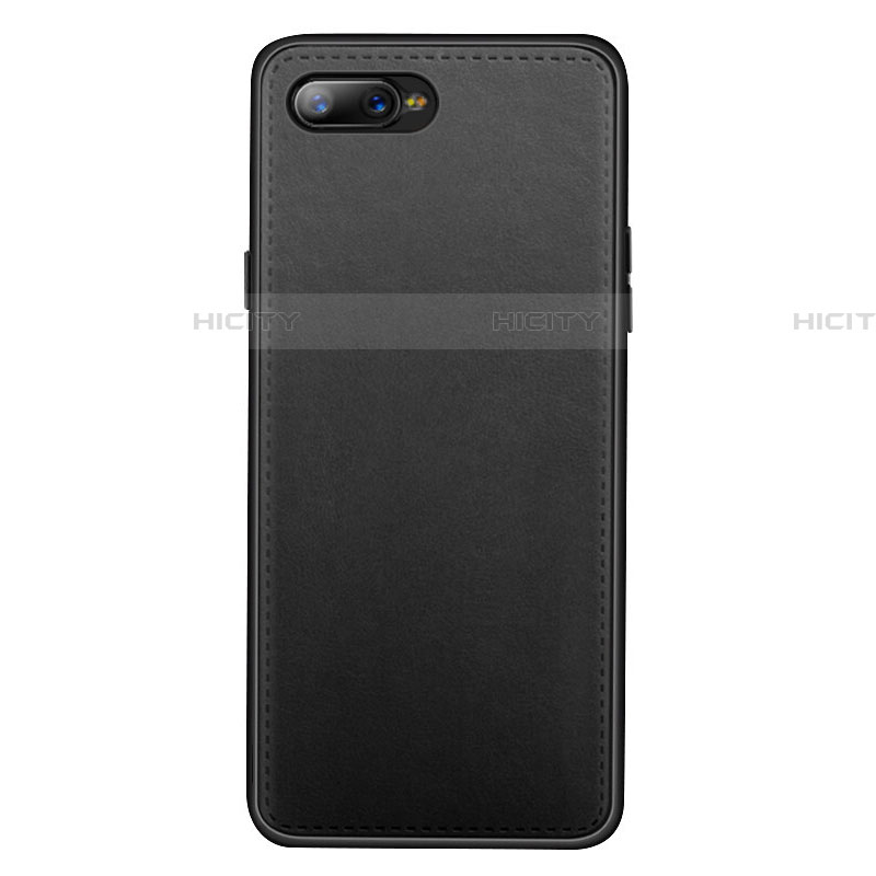 Custodia Lusso Pelle Cover R01 per Oppo R17 Neo Nero