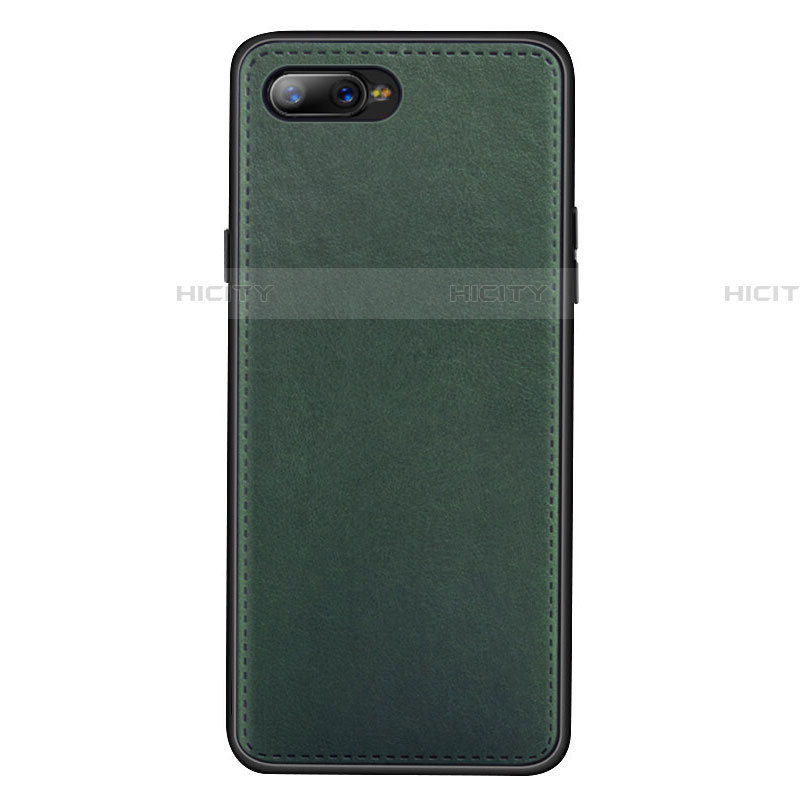 Custodia Lusso Pelle Cover R01 per Oppo R17 Neo Verde