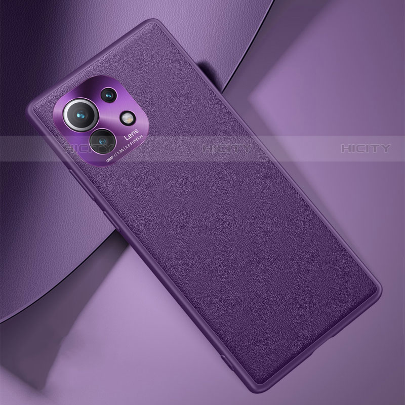 Custodia Lusso Pelle Cover R01 per Xiaomi Mi 11 Lite 4G Viola