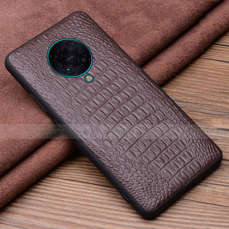 Custodia Lusso Pelle Cover R01 per Xiaomi Redmi K30 Pro Zoom Marrone