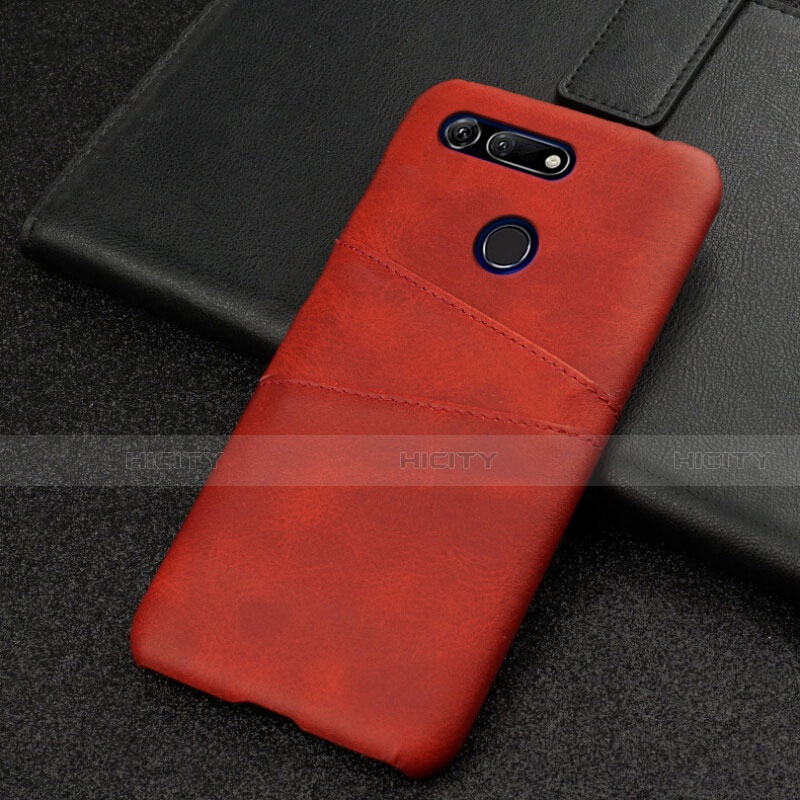 Custodia Lusso Pelle Cover R02 per Huawei Honor View 20 Rosso