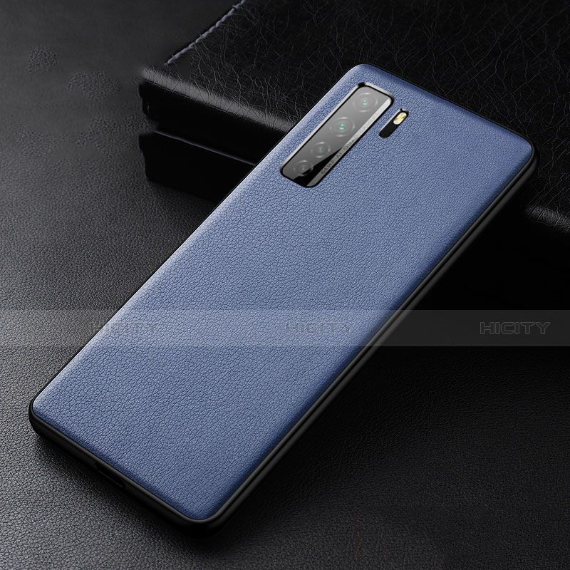 Custodia Lusso Pelle Cover R02 per Huawei Nova 7 SE 5G Blu