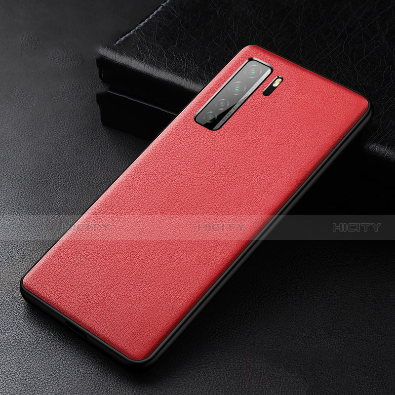 Custodia Lusso Pelle Cover R02 per Huawei Nova 7 SE 5G Rosso