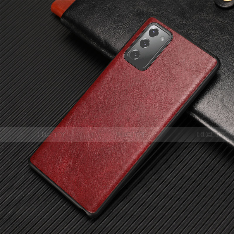 Custodia Lusso Pelle Cover R02 per Samsung Galaxy Note 20 5G Rosso