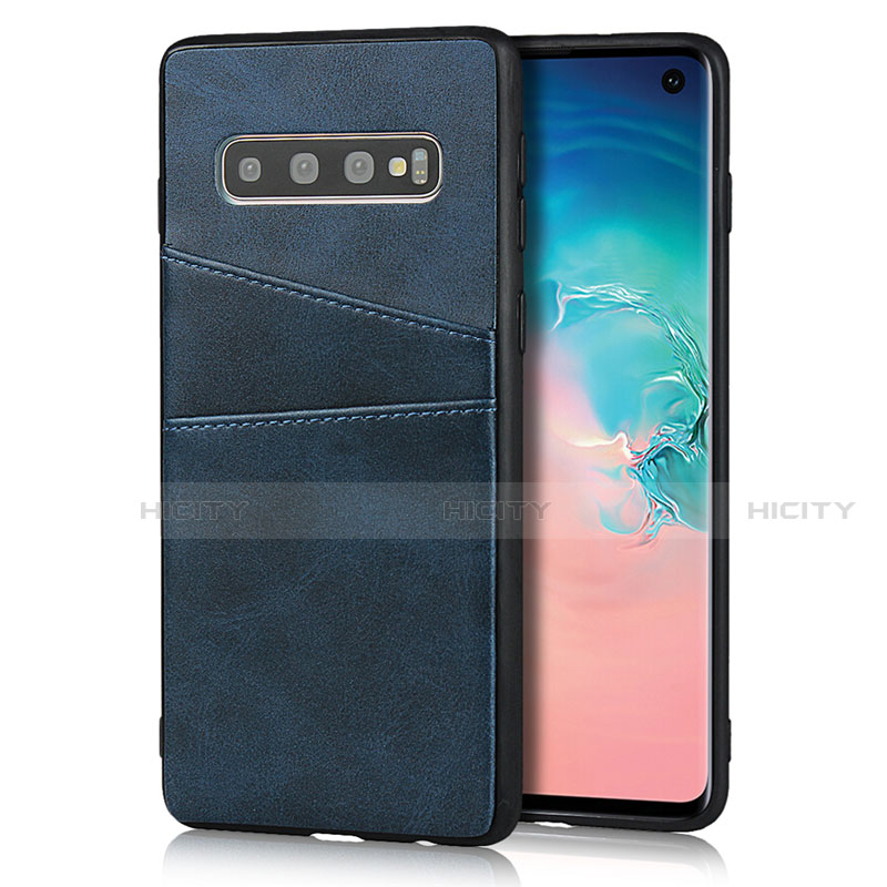 Custodia Lusso Pelle Cover R02 per Samsung Galaxy S10 5G Blu