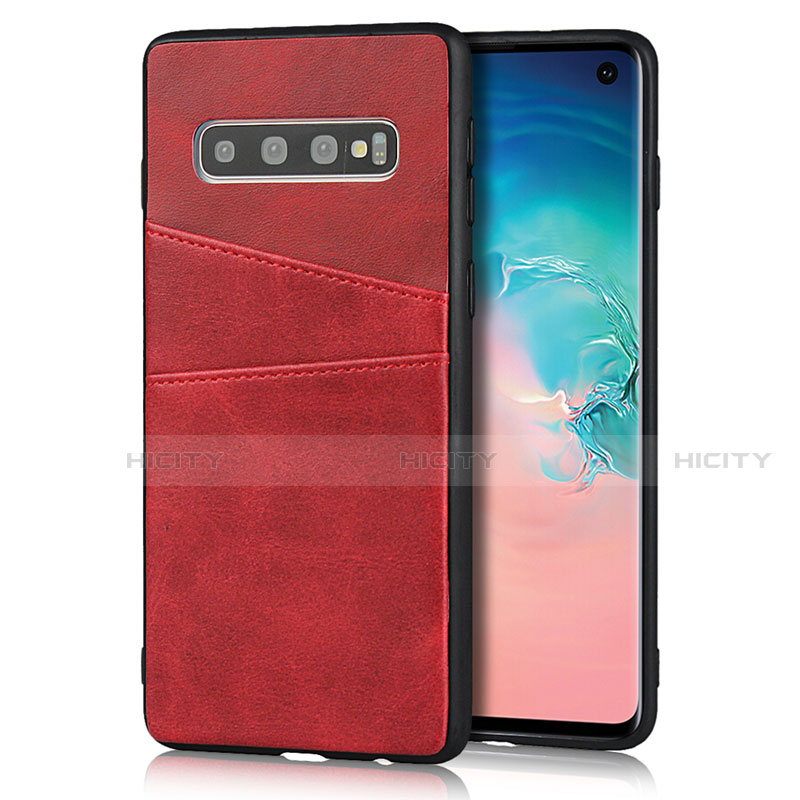 Custodia Lusso Pelle Cover R02 per Samsung Galaxy S10 Rosso