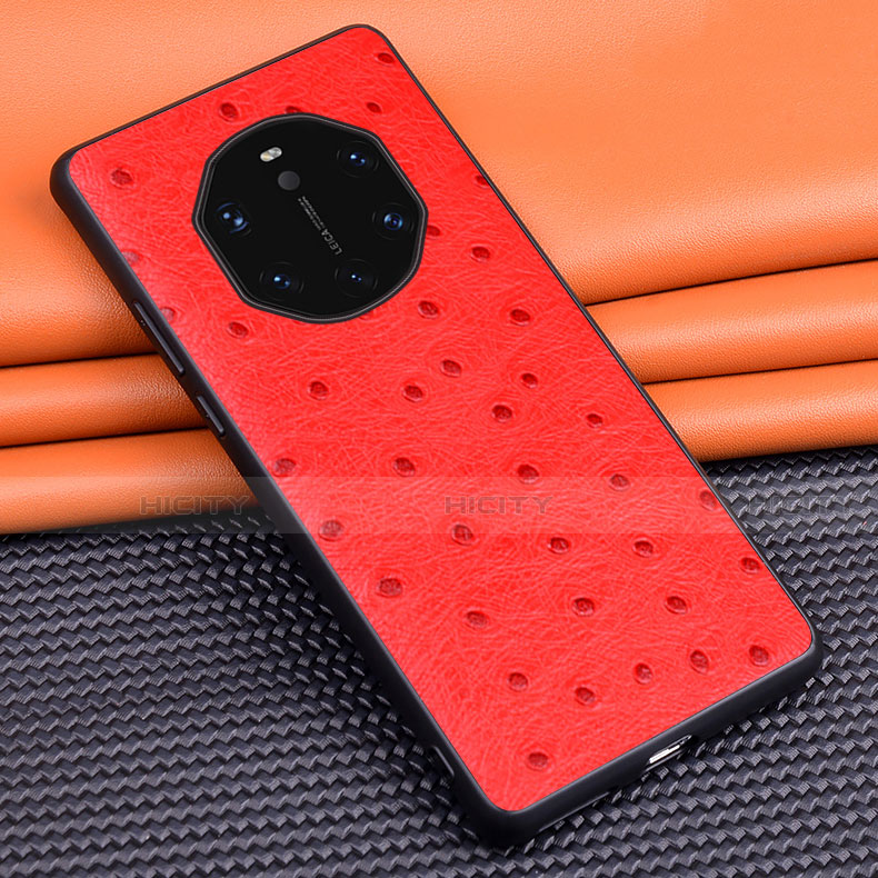 Custodia Lusso Pelle Cover R03 per Huawei Mate 40 RS Rosso