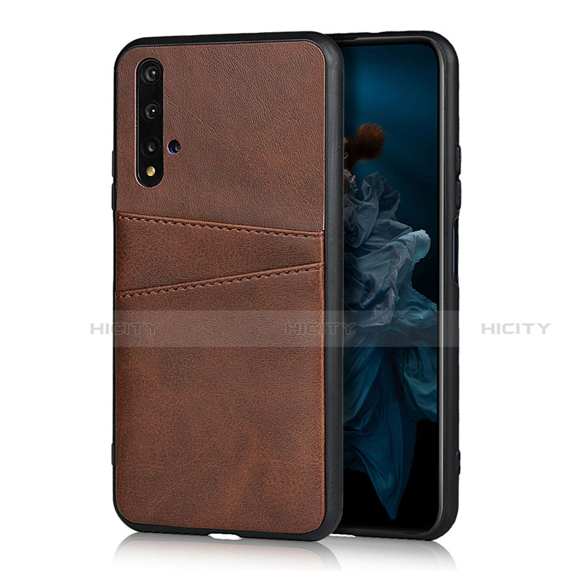 Custodia Lusso Pelle Cover R04 per Huawei Honor 20 Marrone