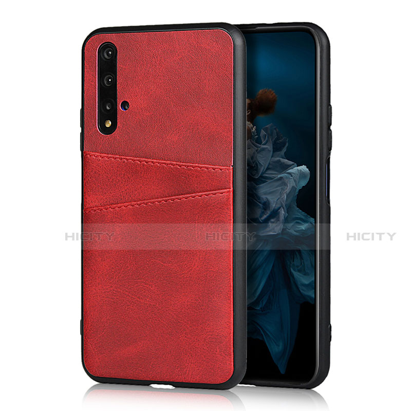 Custodia Lusso Pelle Cover R04 per Huawei Honor 20 Rosso