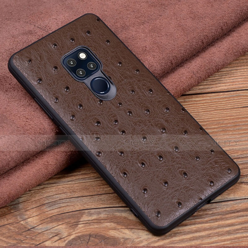 Custodia Lusso Pelle Cover R04 per Huawei Mate 20 X 5G Marrone