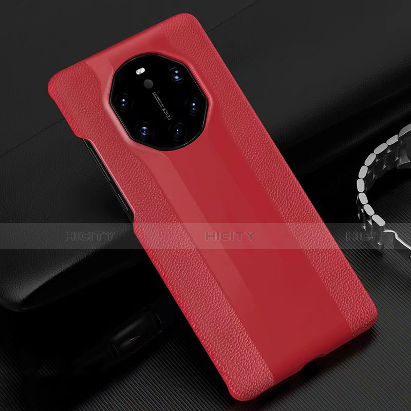 Custodia Lusso Pelle Cover R04 per Huawei Mate 40 RS Rosso