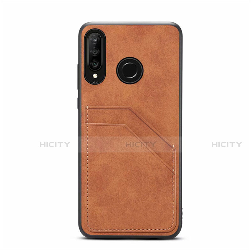 Custodia Lusso Pelle Cover R04 per Huawei Nova 4e Arancione