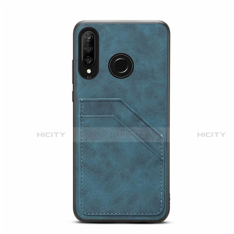 Custodia Lusso Pelle Cover R04 per Huawei Nova 4e Blu