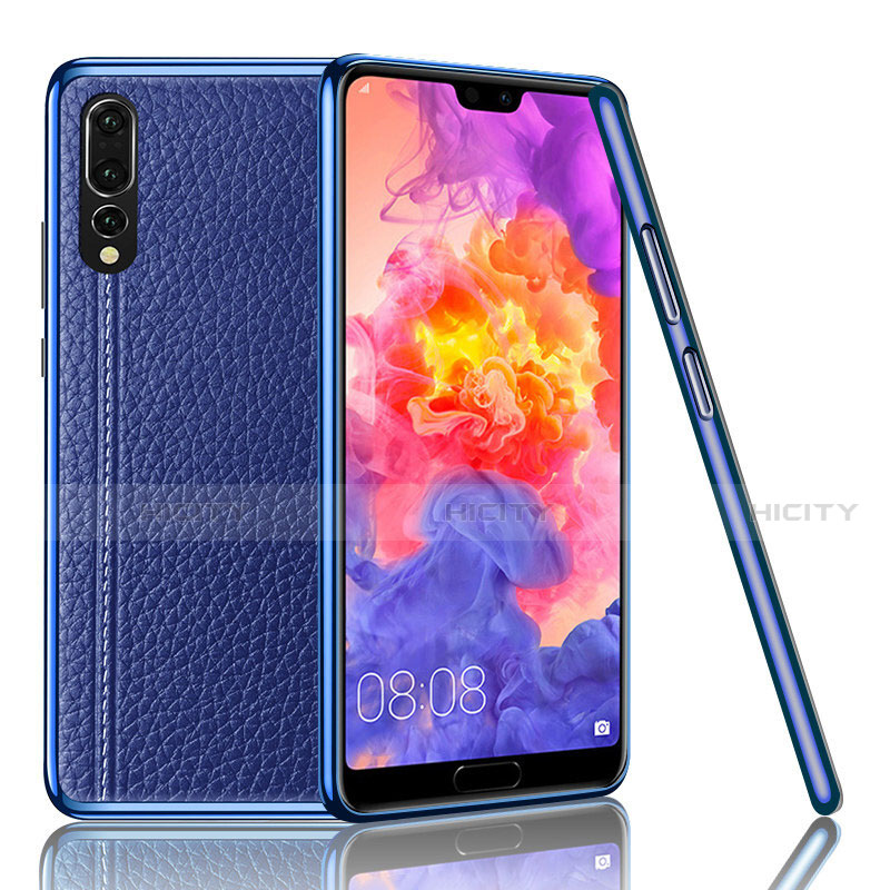 Custodia Lusso Pelle Cover R04 per Huawei P20 Pro Blu