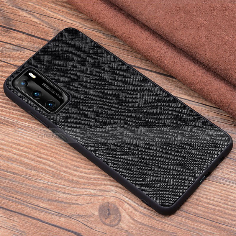 Custodia Lusso Pelle Cover R04 per Huawei P40 Nero