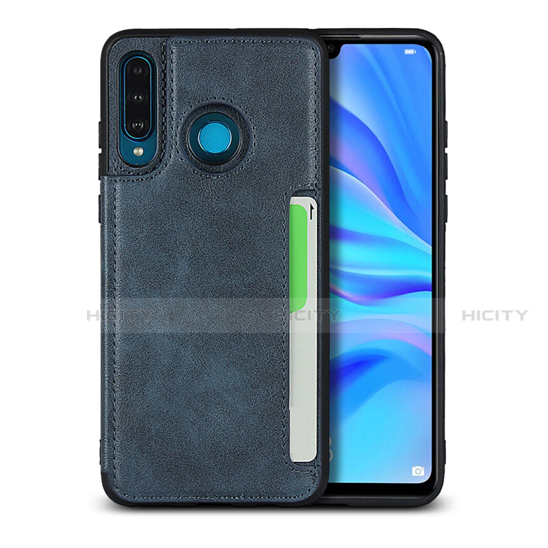 Custodia Lusso Pelle Cover R05 per Huawei Nova 4e Blu