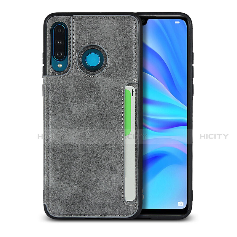 Custodia Lusso Pelle Cover R05 per Huawei Nova 4e Grigio