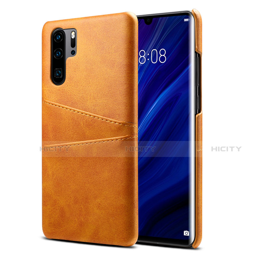 Custodia Lusso Pelle Cover R05 per Huawei P30 Pro New Edition Arancione