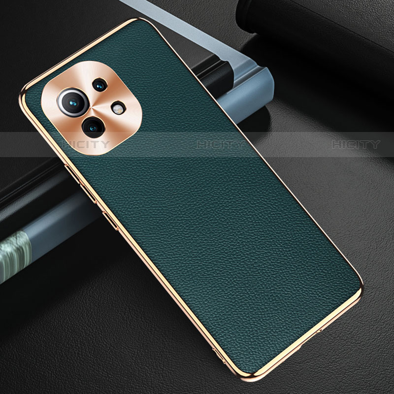 Custodia Lusso Pelle Cover R05 per Xiaomi Mi 11 5G Verde