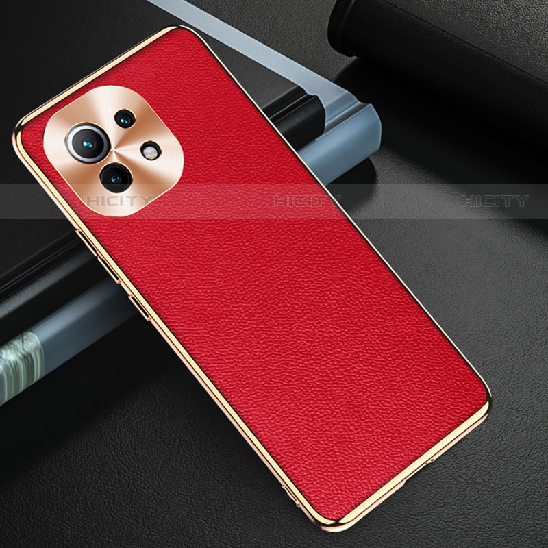 Custodia Lusso Pelle Cover R05 per Xiaomi Mi 11 Lite 4G Rosso