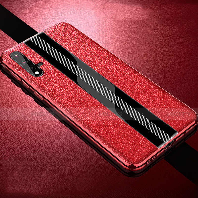 Custodia Lusso Pelle Cover R06 per Huawei Nova 5 Rosso