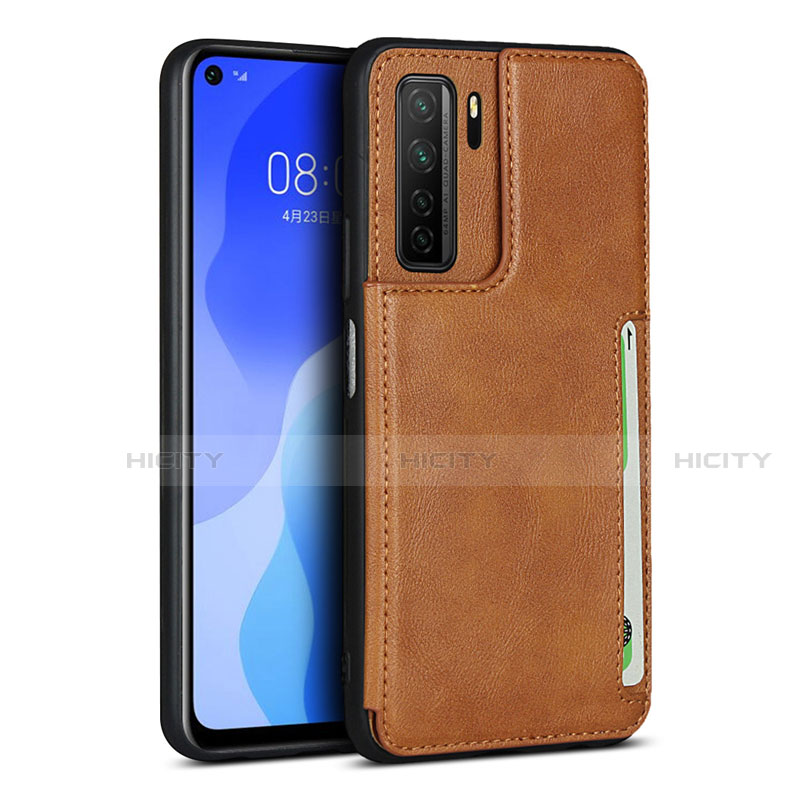 Custodia Lusso Pelle Cover R06 per Huawei Nova 7 SE 5G Arancione