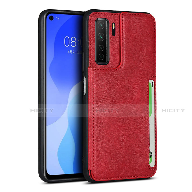 Custodia Lusso Pelle Cover R06 per Huawei Nova 7 SE 5G Rosso