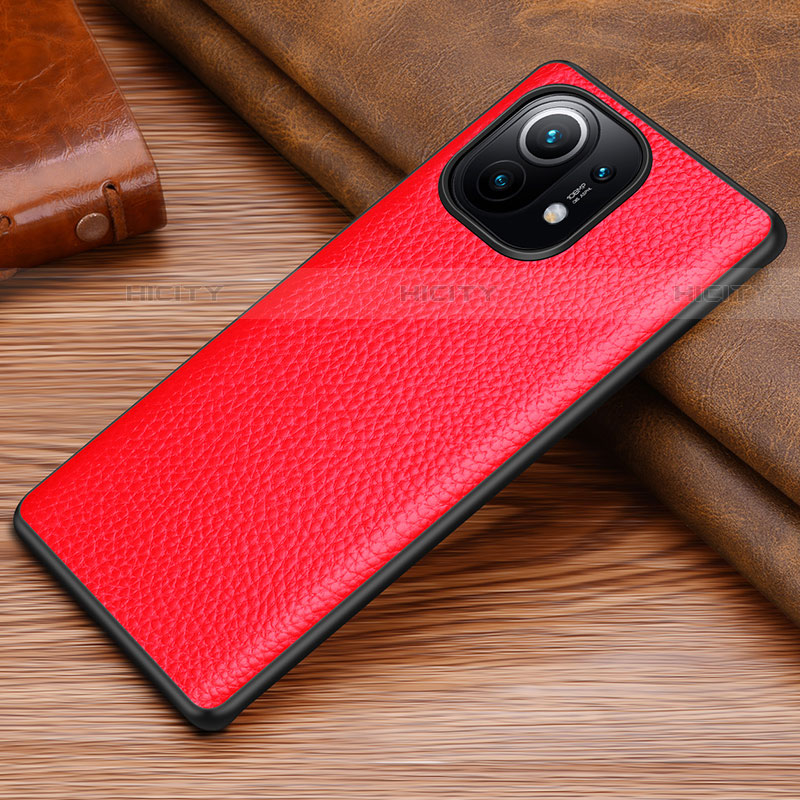 Custodia Lusso Pelle Cover R06 per Xiaomi Mi 11 5G Rosso