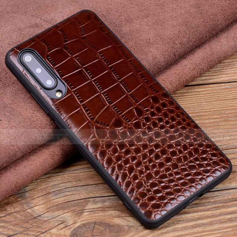 Custodia Lusso Pelle Cover R06 per Xiaomi Mi A3 Marrone