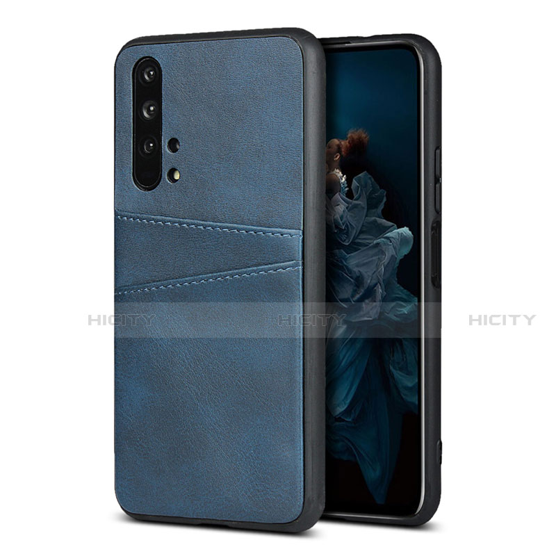 Custodia Lusso Pelle Cover R07 per Huawei Honor 20 Pro Blu