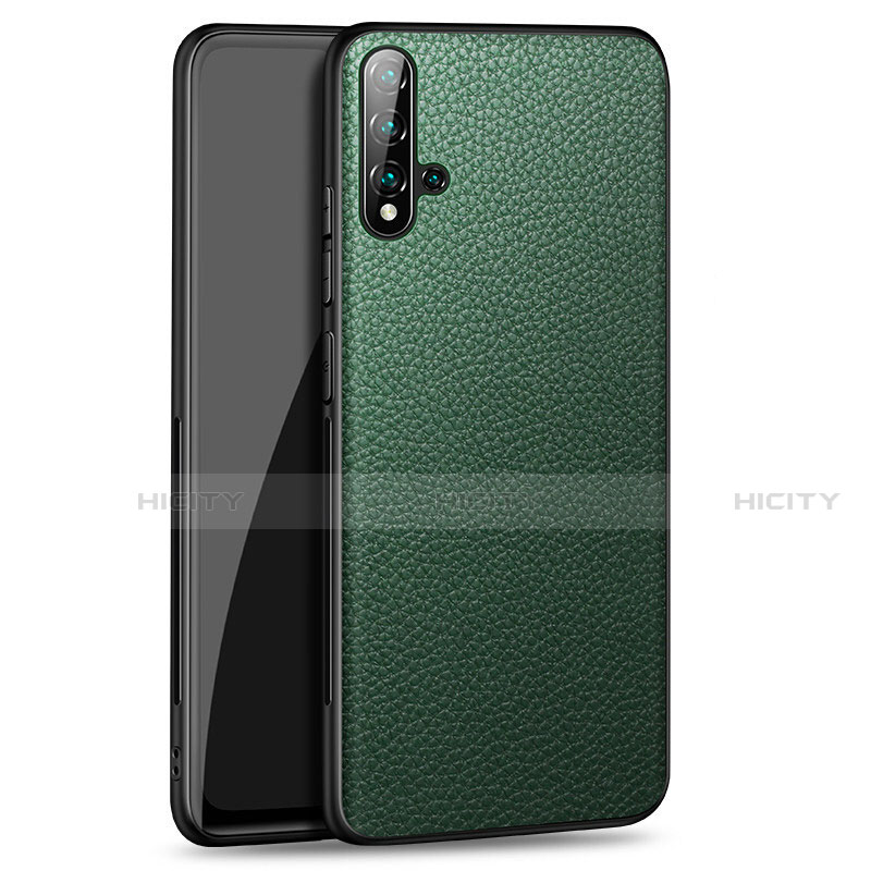 Custodia Lusso Pelle Cover R07 per Huawei Nova 5 Pro Verde