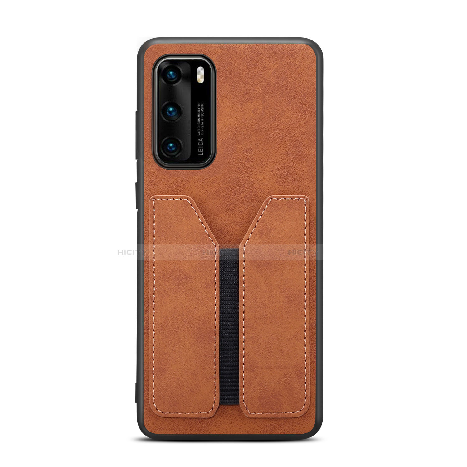 Custodia Lusso Pelle Cover R07 per Huawei P40 Arancione