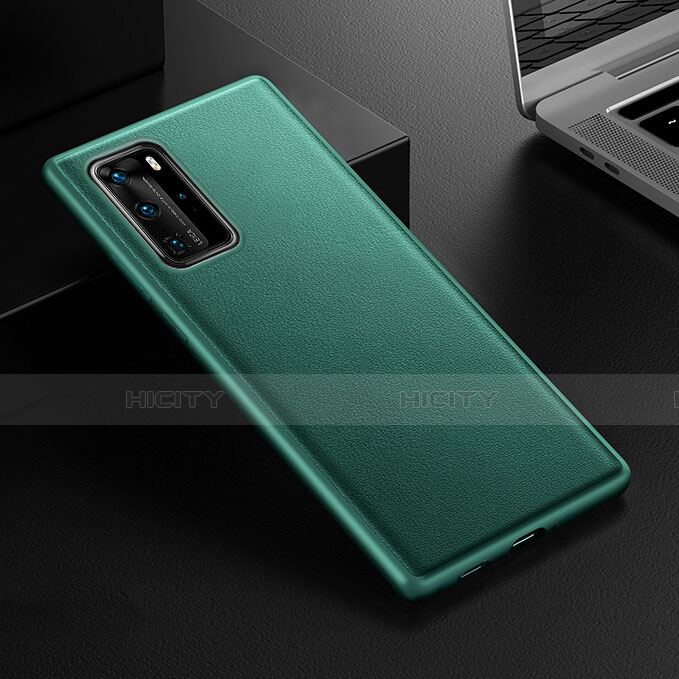 Custodia Lusso Pelle Cover R07 per Huawei P40 Pro Verde