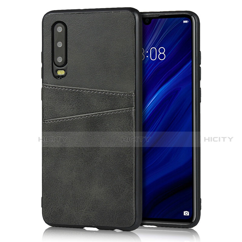 Custodia Lusso Pelle Cover R09 per Huawei P30 Nero