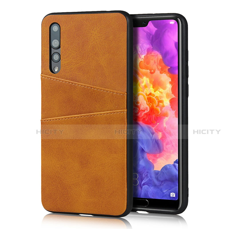 Custodia Lusso Pelle Cover R10 per Huawei P20 Pro Arancione