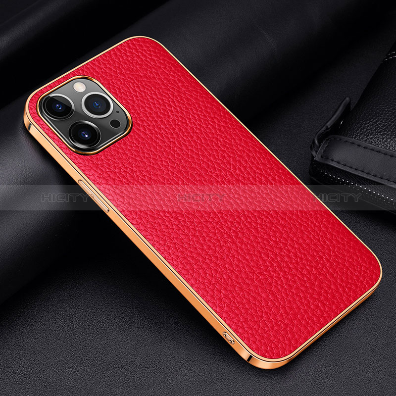 Custodia Lusso Pelle Cover S01 per Apple iPhone 14 Pro Max Rosso