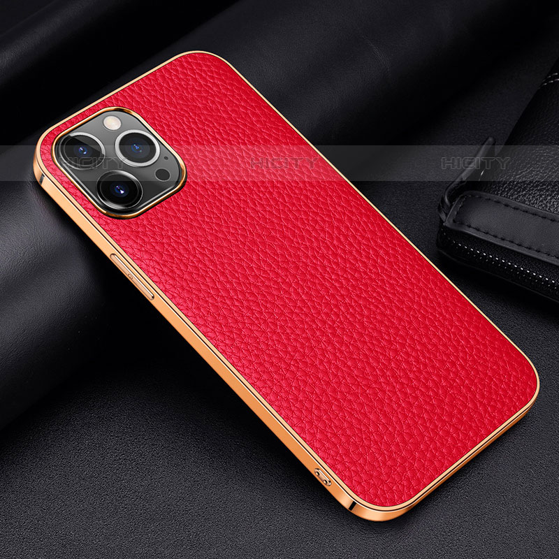 Custodia Lusso Pelle Cover S01 per Apple iPhone 15 Pro Rosso