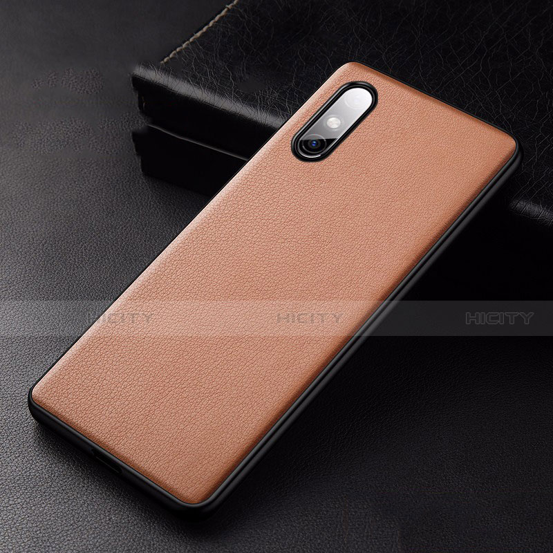 Custodia Lusso Pelle Cover S01 per Huawei Enjoy 10e Arancione