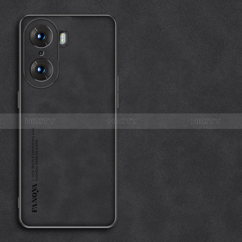 Custodia Lusso Pelle Cover S01 per Huawei Honor 60 Pro 5G Nero