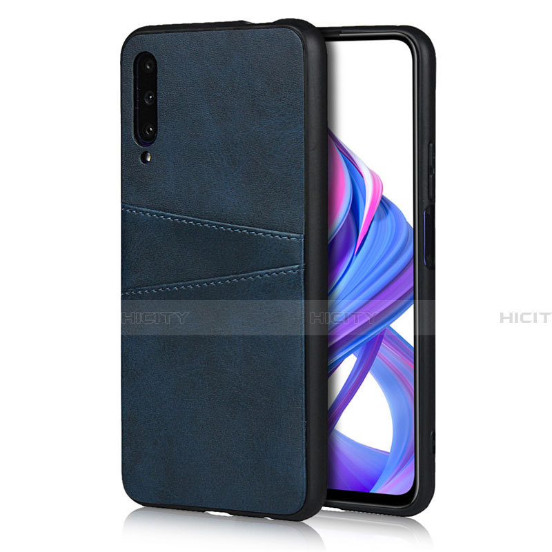 Custodia Lusso Pelle Cover S01 per Huawei Honor 9X Pro Blu